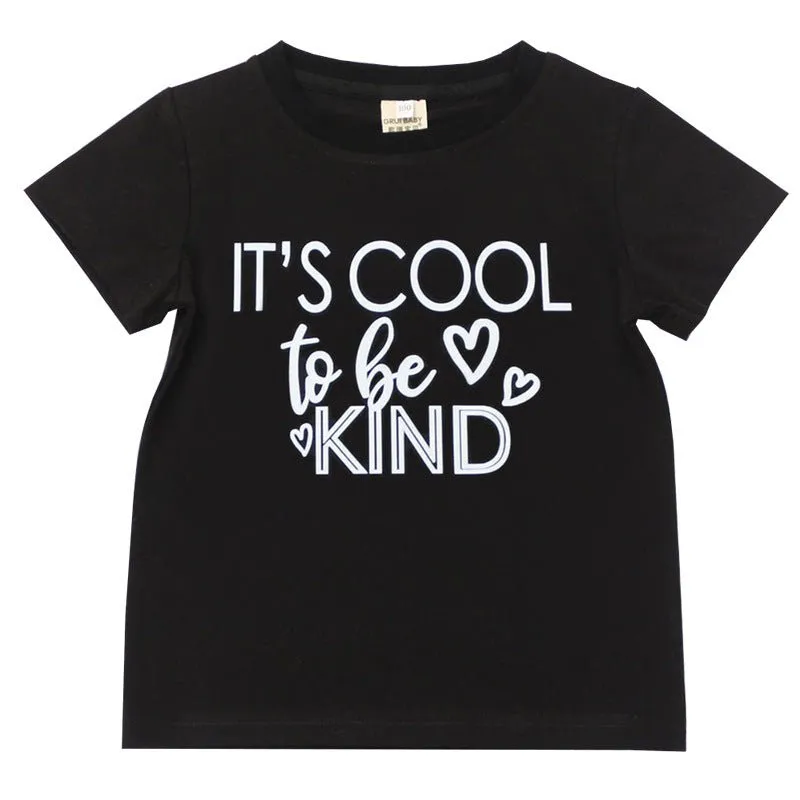 Baby/Toddler/Kid Girl's "It's Cool to be Kind" T-shirt (2 colors)