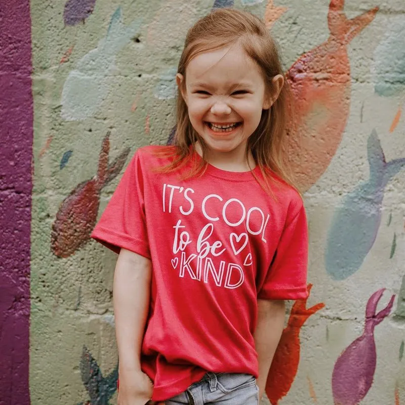 Baby/Toddler/Kid Girl's "It's Cool to be Kind" T-shirt (2 colors)