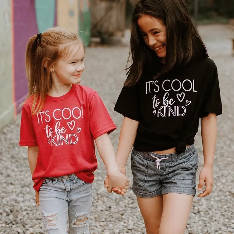 Baby/Toddler/Kid Girl's "It's Cool to be Kind" T-shirt (2 colors)