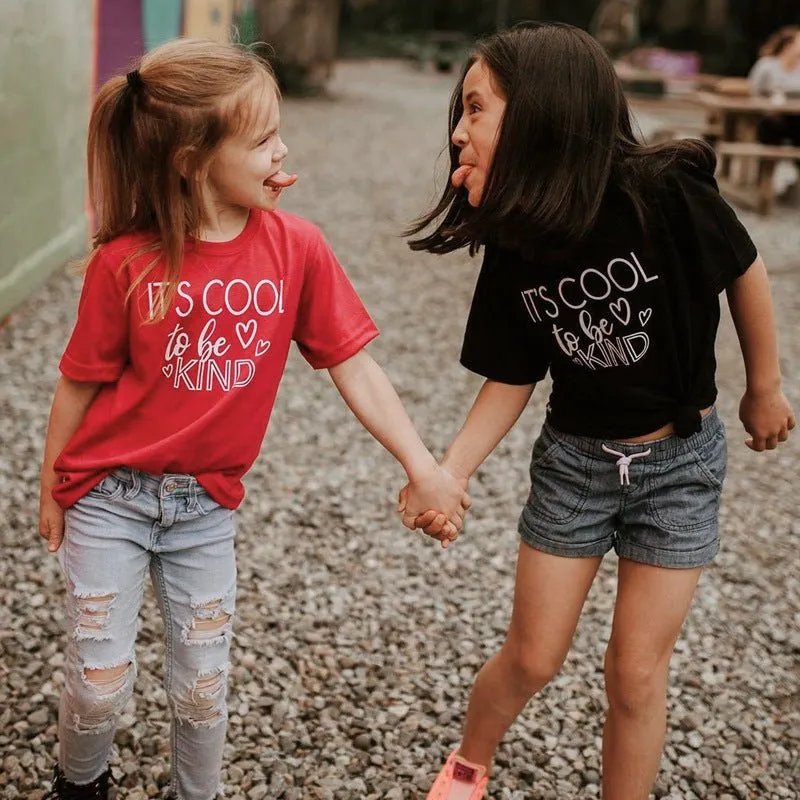 Baby/Toddler/Kid Girl's "It's Cool to be Kind" T-shirt (2 colors)