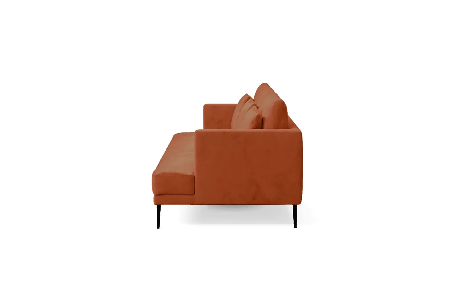 Bisceglie 4 Seater Sofa Orange Velvet