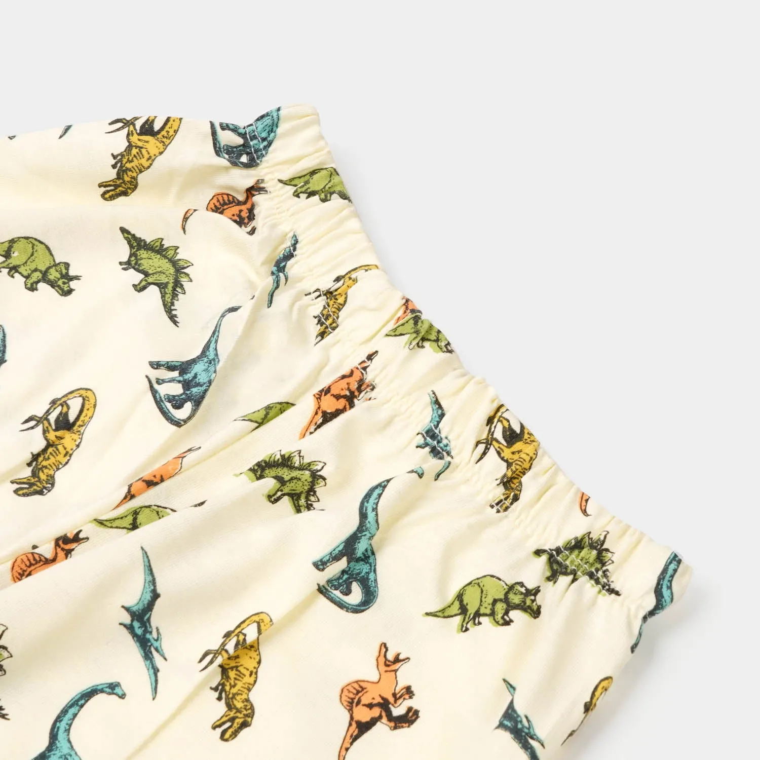 Boys Cotton Night Wear Dino & Dino - Cream