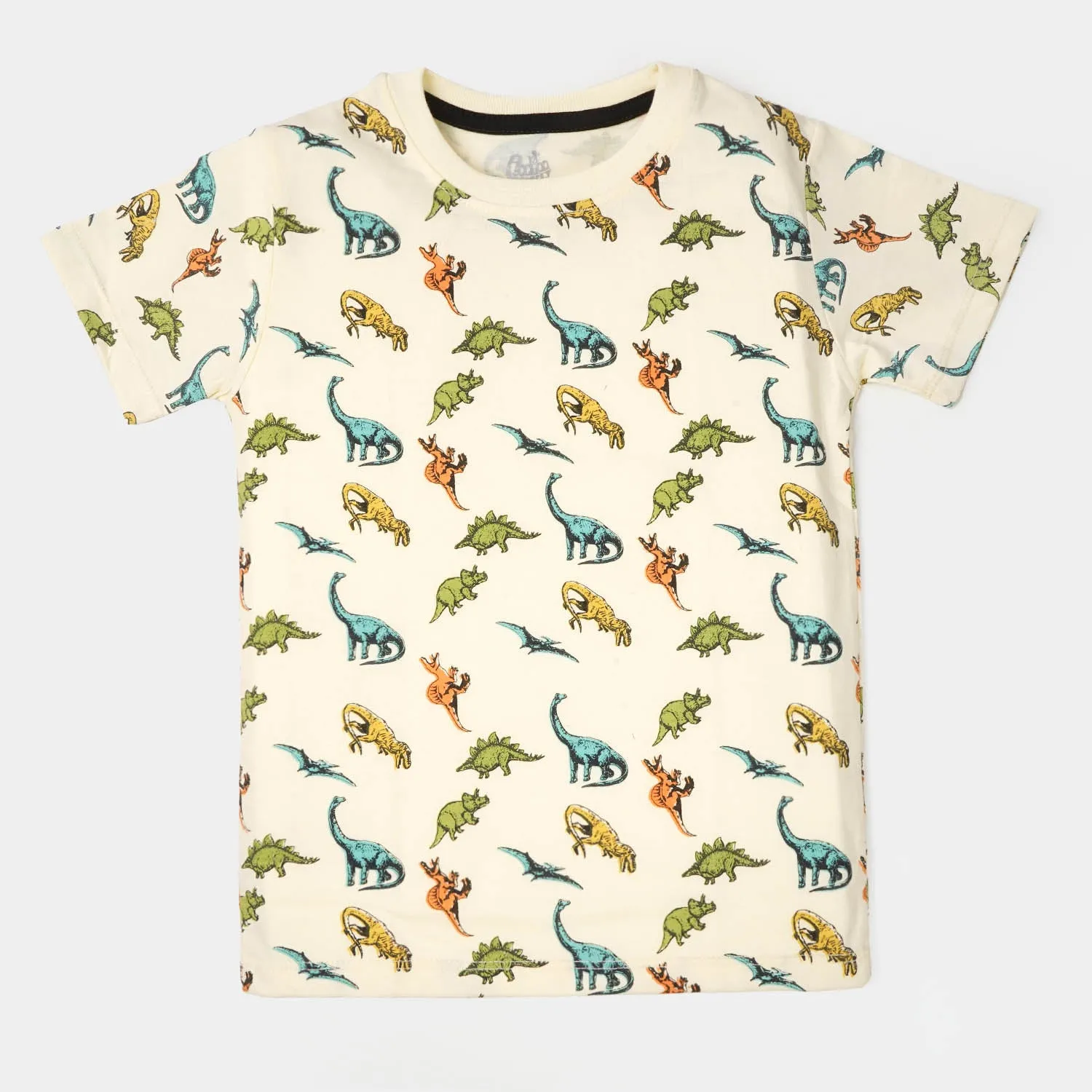 Boys Cotton Night Wear Dino & Dino - Cream