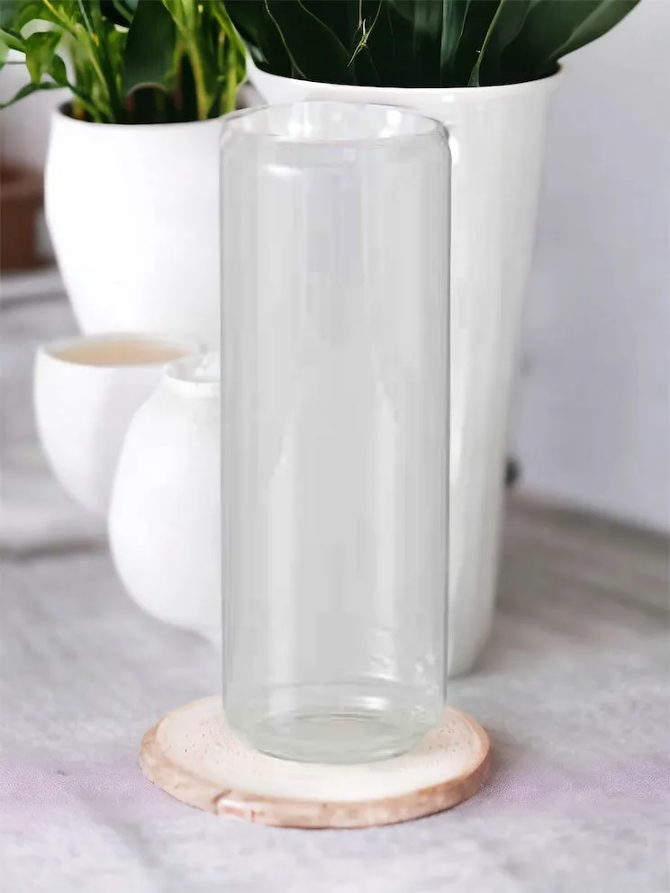 Clear Glass Cylinder Vase