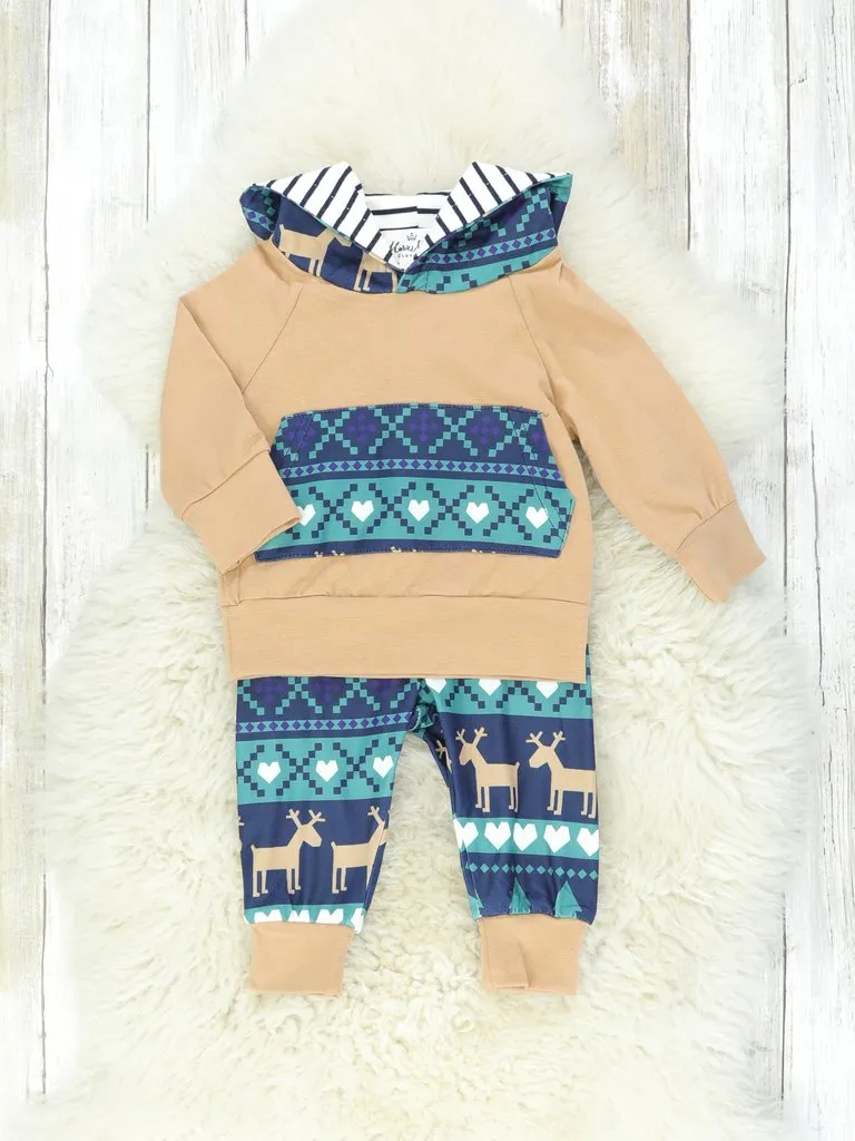 Deer Hoodie Set