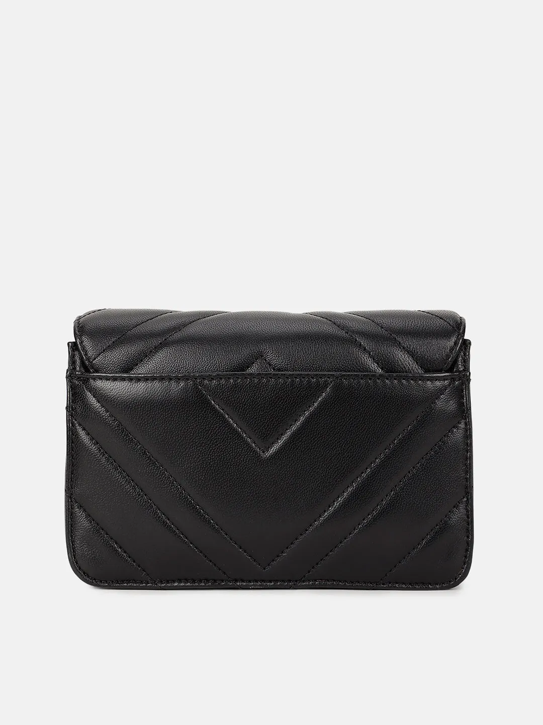 Dkny Women Black Solid Quilted Sling Bag