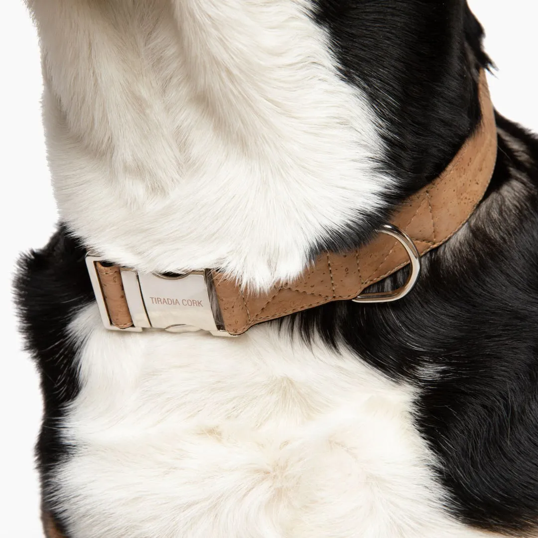 Eco-Chic Pup: Luxe Vegan Cork Collar (Durable, Waterproof, Large Breeds)