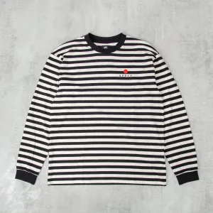 Edwin Basic Stripe Tee L/S - Black / White