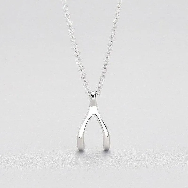 Elegant Wishbone Minimal Necklace