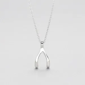 Elegant Wishbone Minimal Necklace