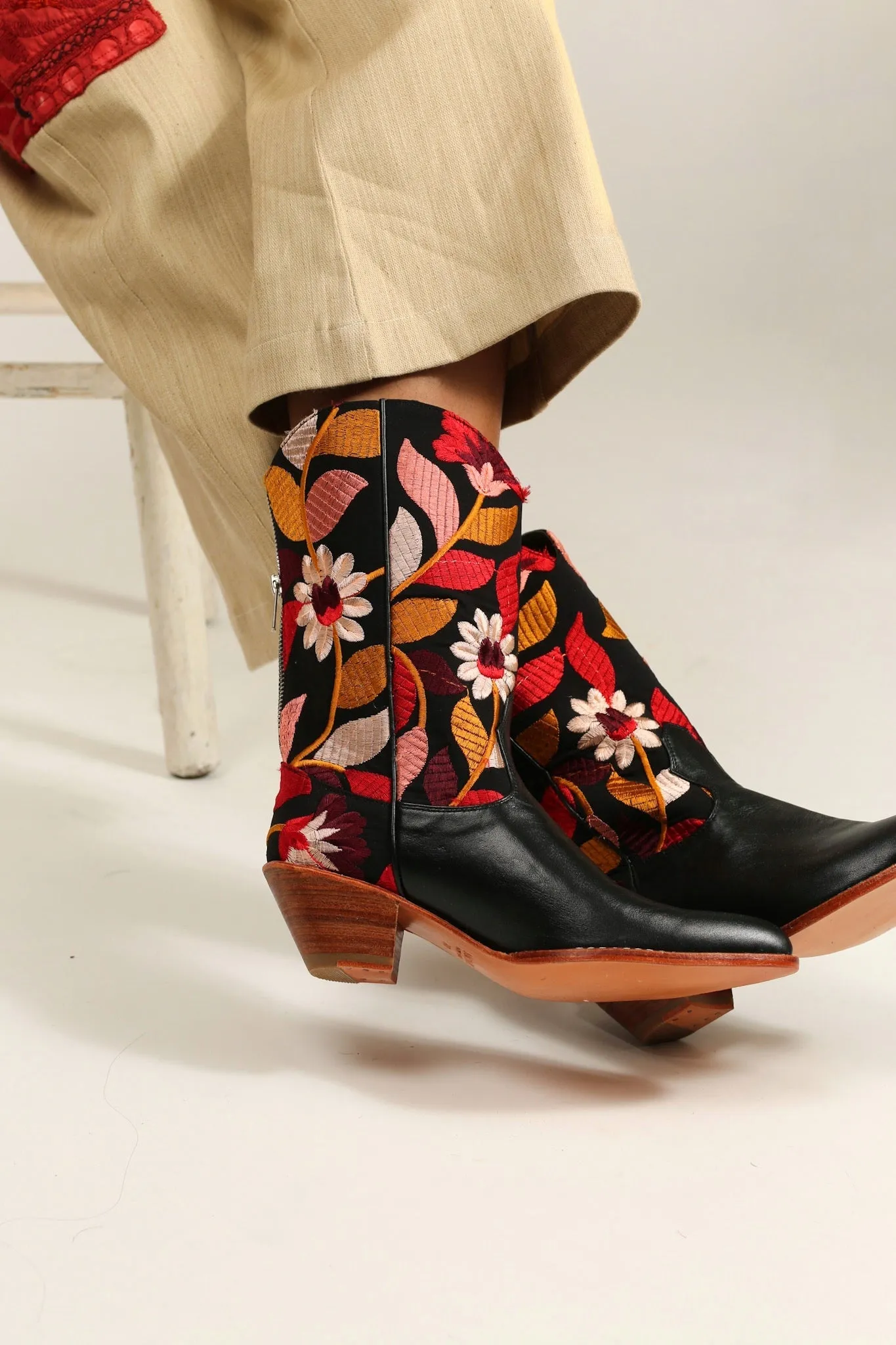 EMBROIDERED FLOWER WESTERN BOOTS X ANTHROPOLOGIE