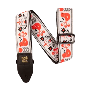 Ernie Ball Red Bird Winter Jacqaurd Strap