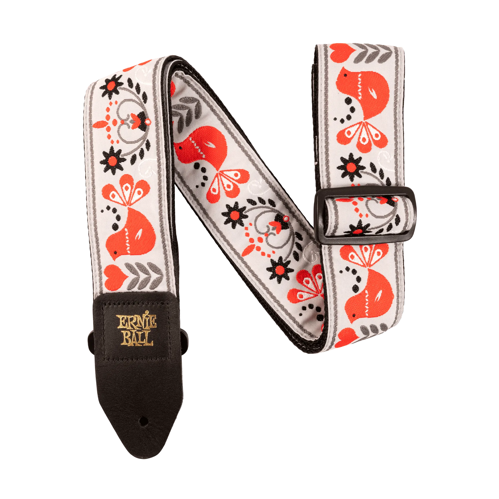 Ernie Ball Red Bird Winter Jacqaurd Strap