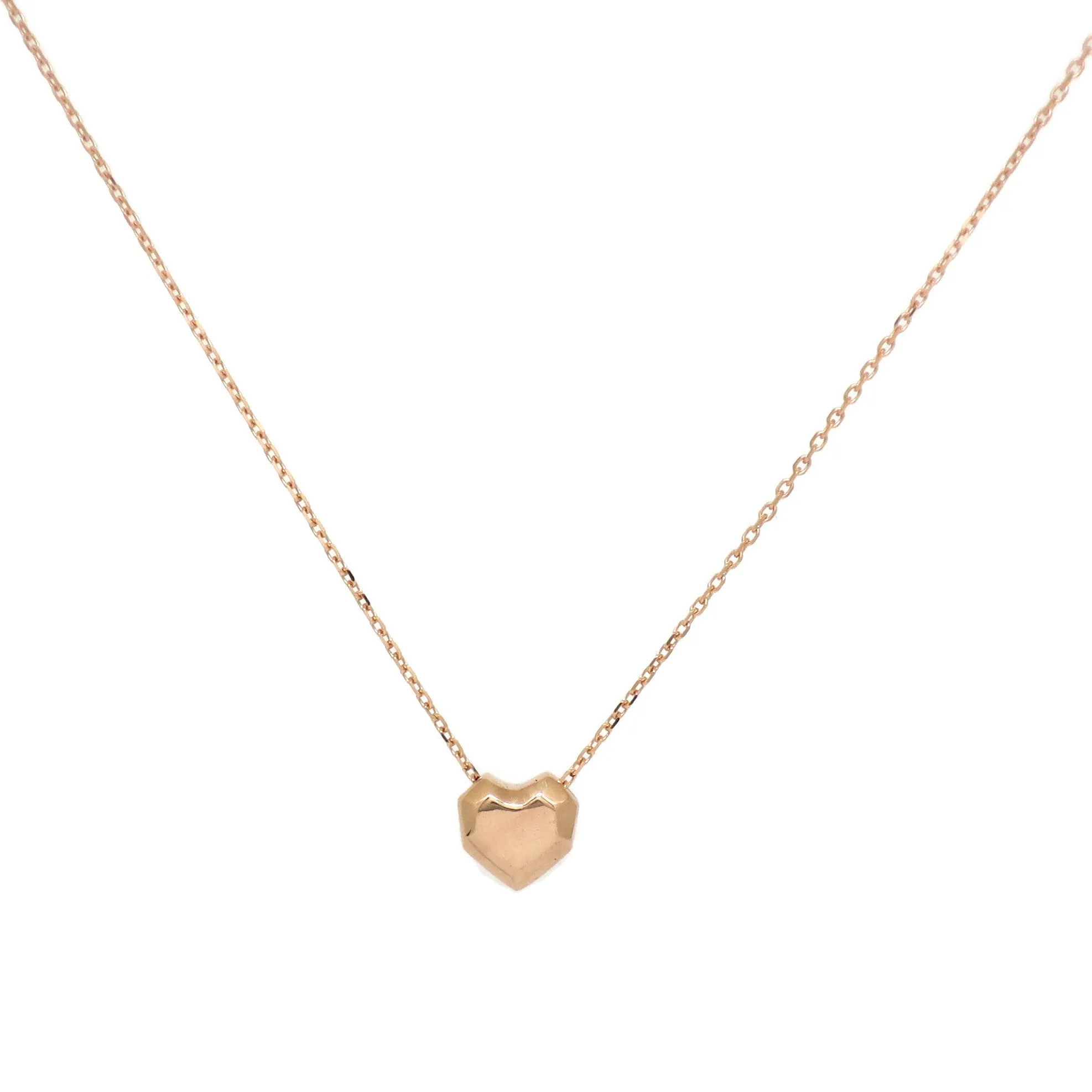 faceted heart necklace