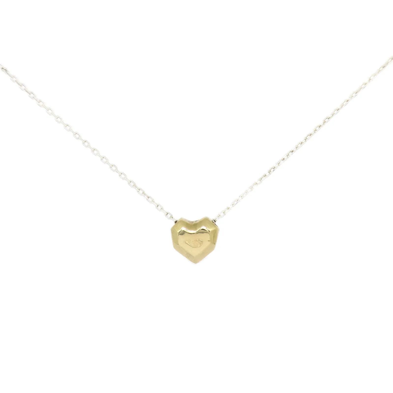 faceted heart necklace