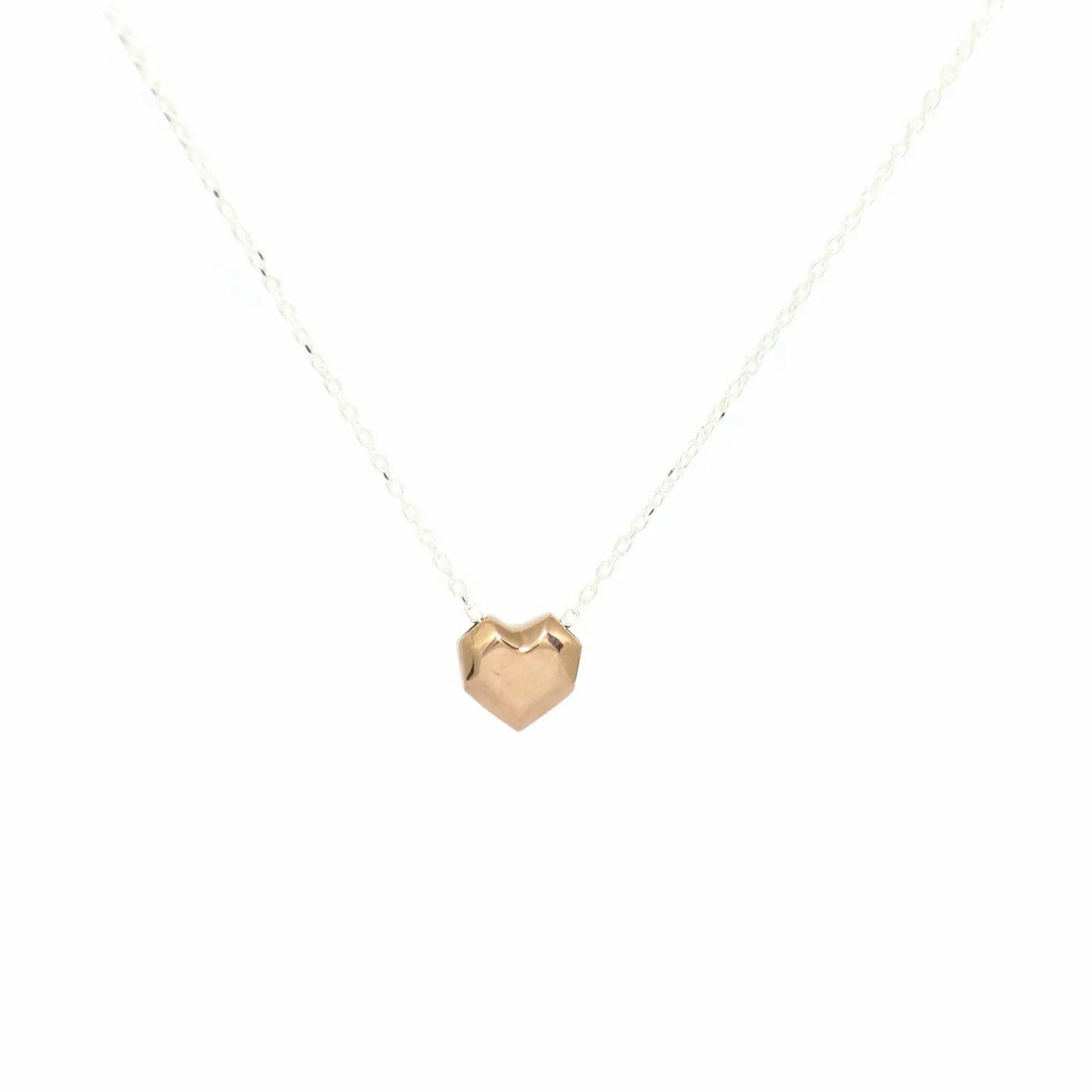 faceted heart necklace