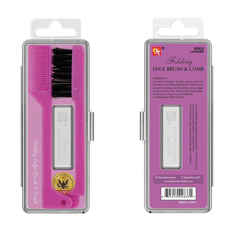 Folding Edge Brush & Comb