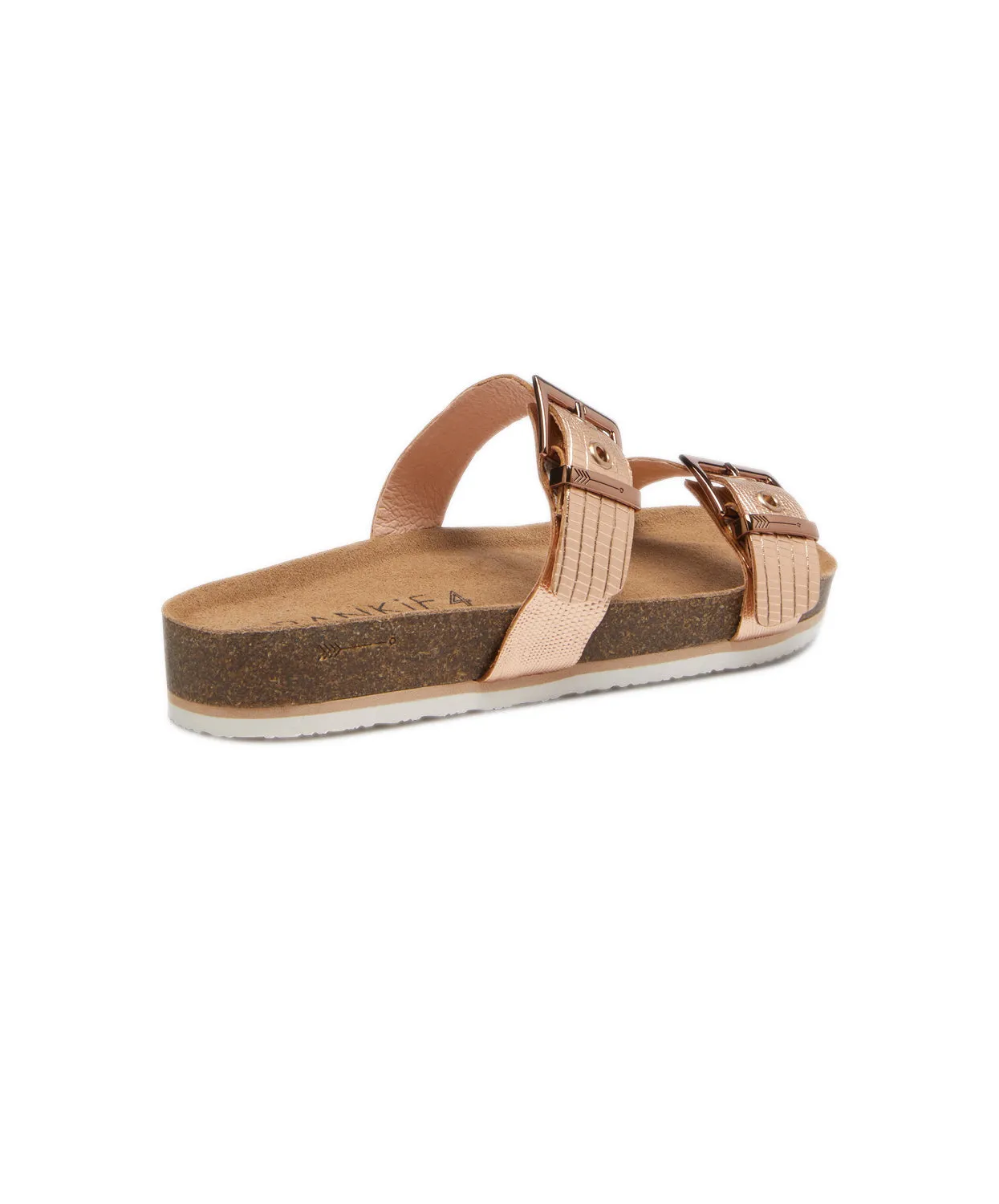 FRANKIE4 Sandy III Rose Gold Lizard Emboss Sandals