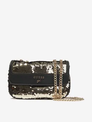 Guess Girls Flip Sequins Crossbody Bag in Black