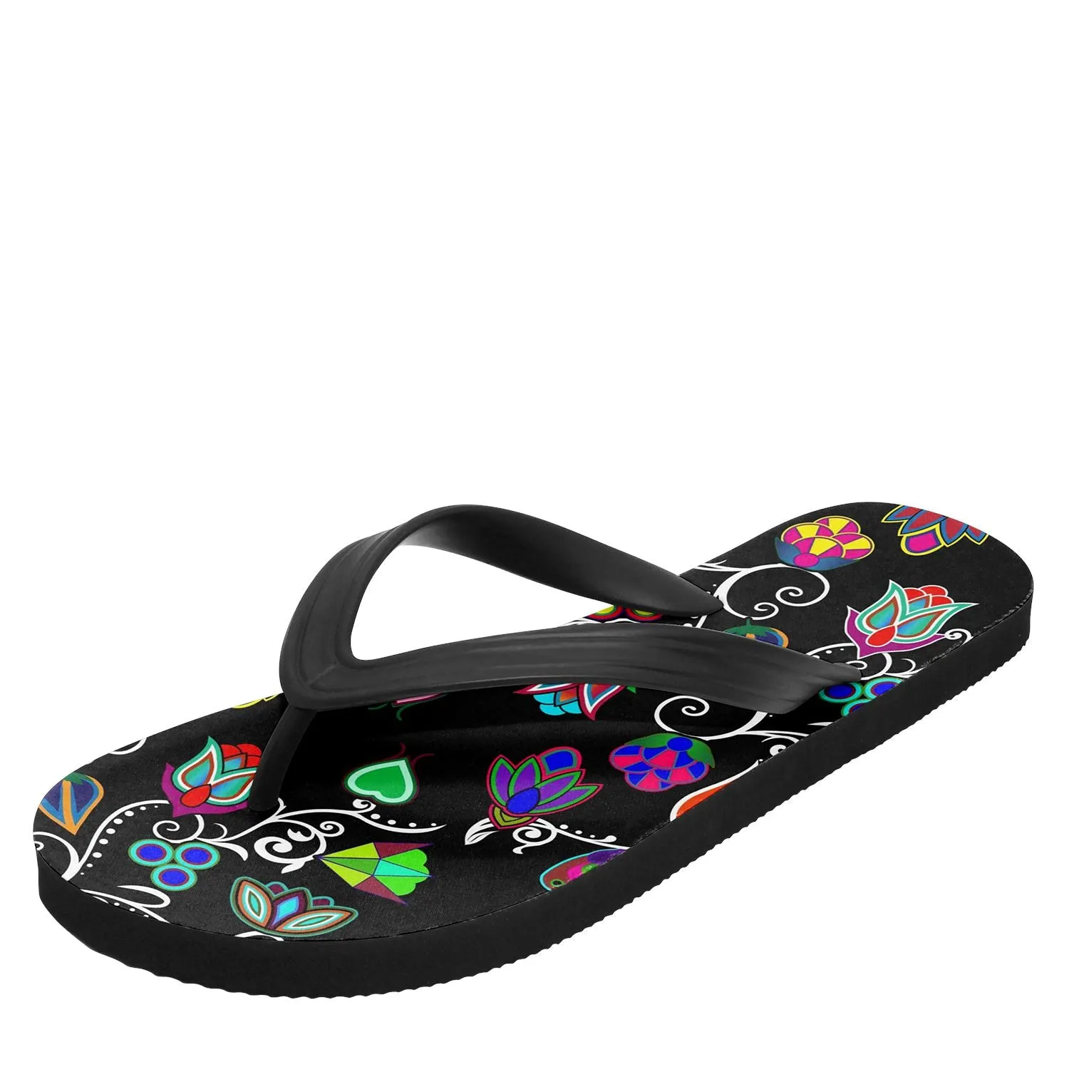 Indigenous Paisley Black Flip Flops