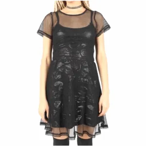 Iron Fist Skulls Club Black Mesh Skull Dress