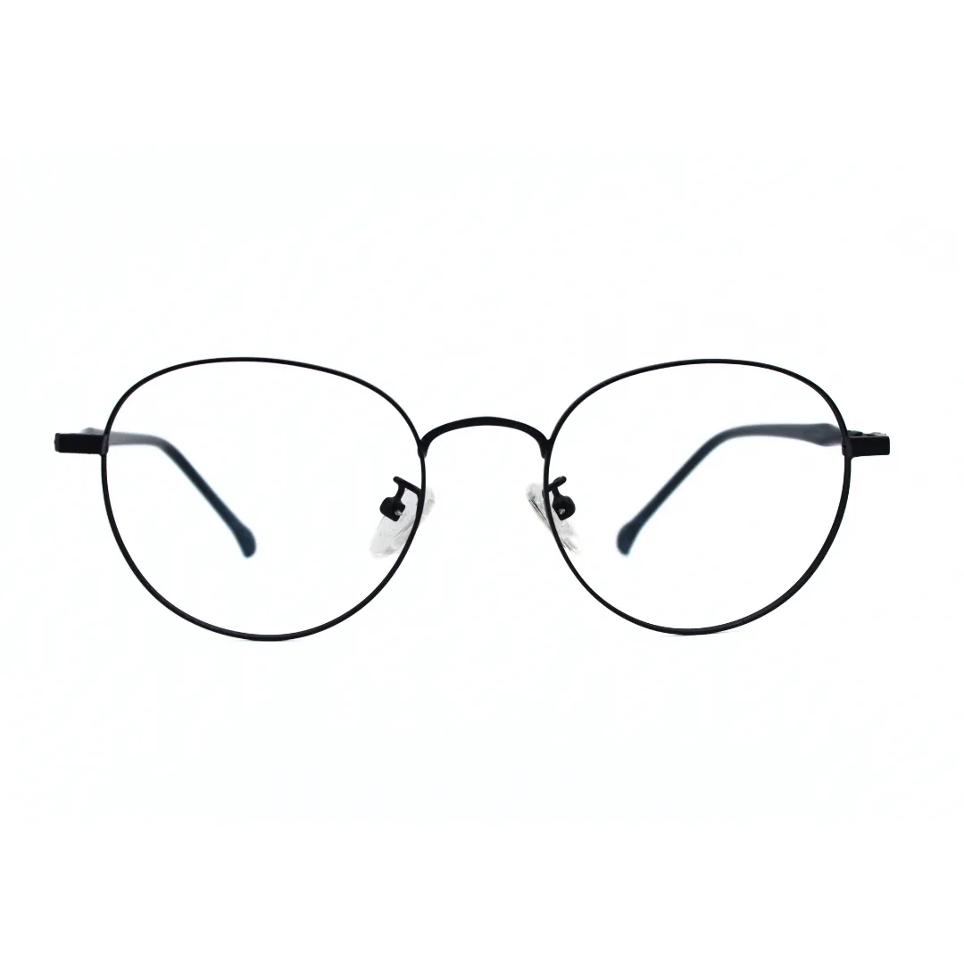 Jubleelens Metal Round Frame 5873 Round Matt Blue Eye Glass - Elevate Your Look with These Stylish and Sophisticated Round Frames