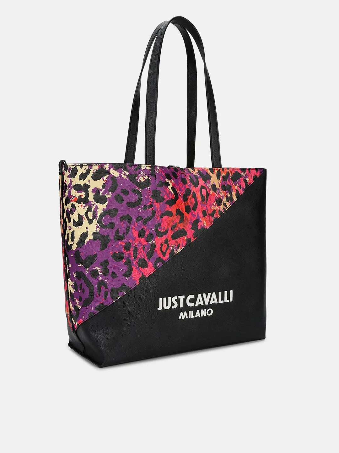 Just Cavalli Women Pink Printed Tote Bag