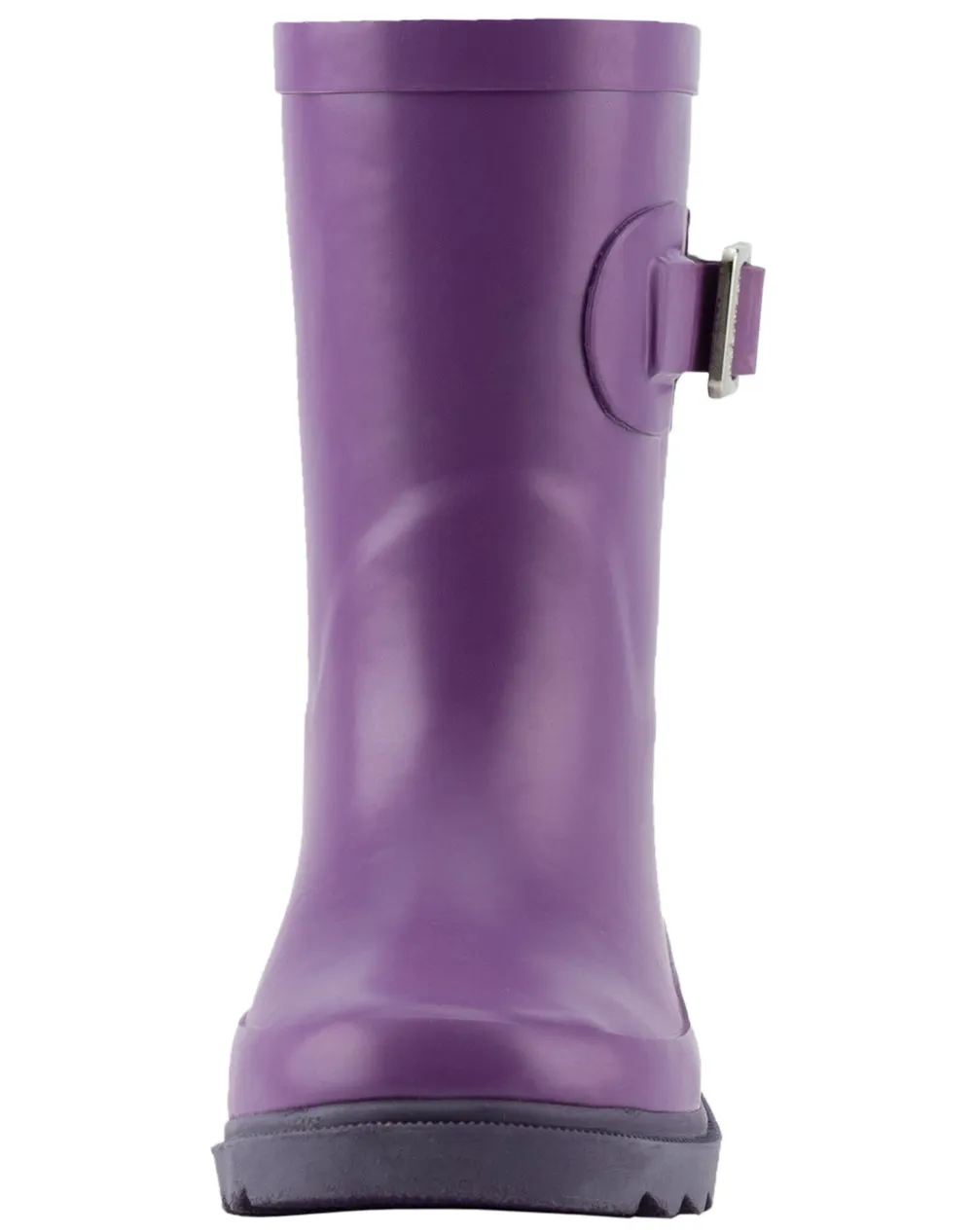 KID’S BUCKLE RUBBER RAIN BOOTS TWO-TONE PURPLE