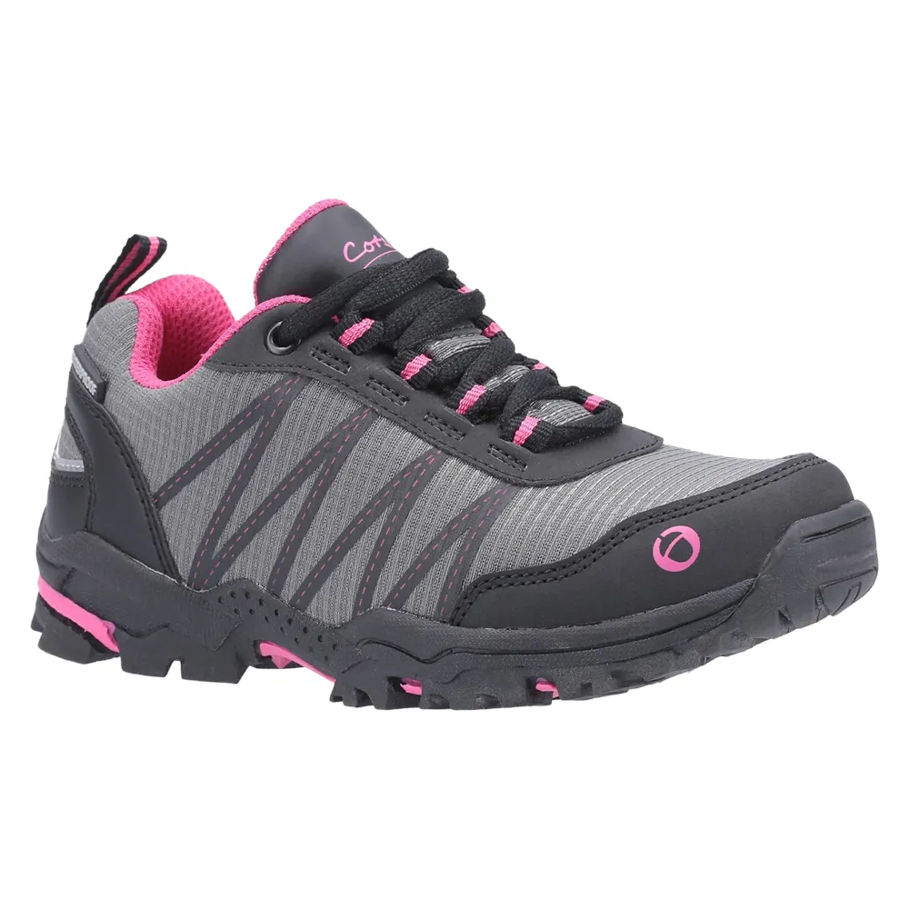 Kids Littledean Hiking Waterproof Shoes Pink/Grey