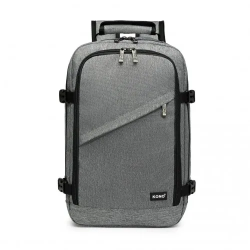 Kono Lightweight Cabin Bag Travel Business Backpack - Grey | Durable & Practical for Travel & Business