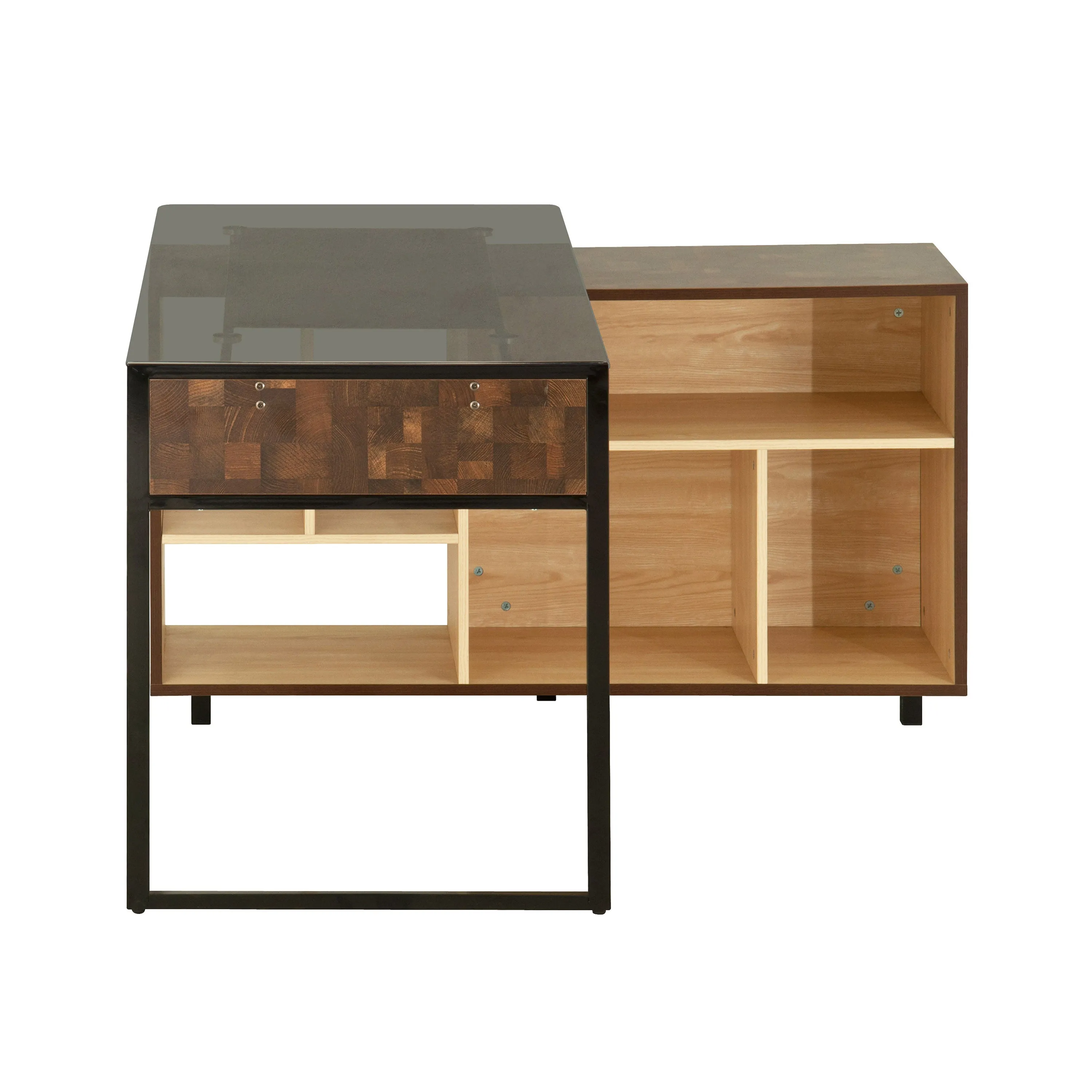 L-Shape Corner Desk with Multiple Storage