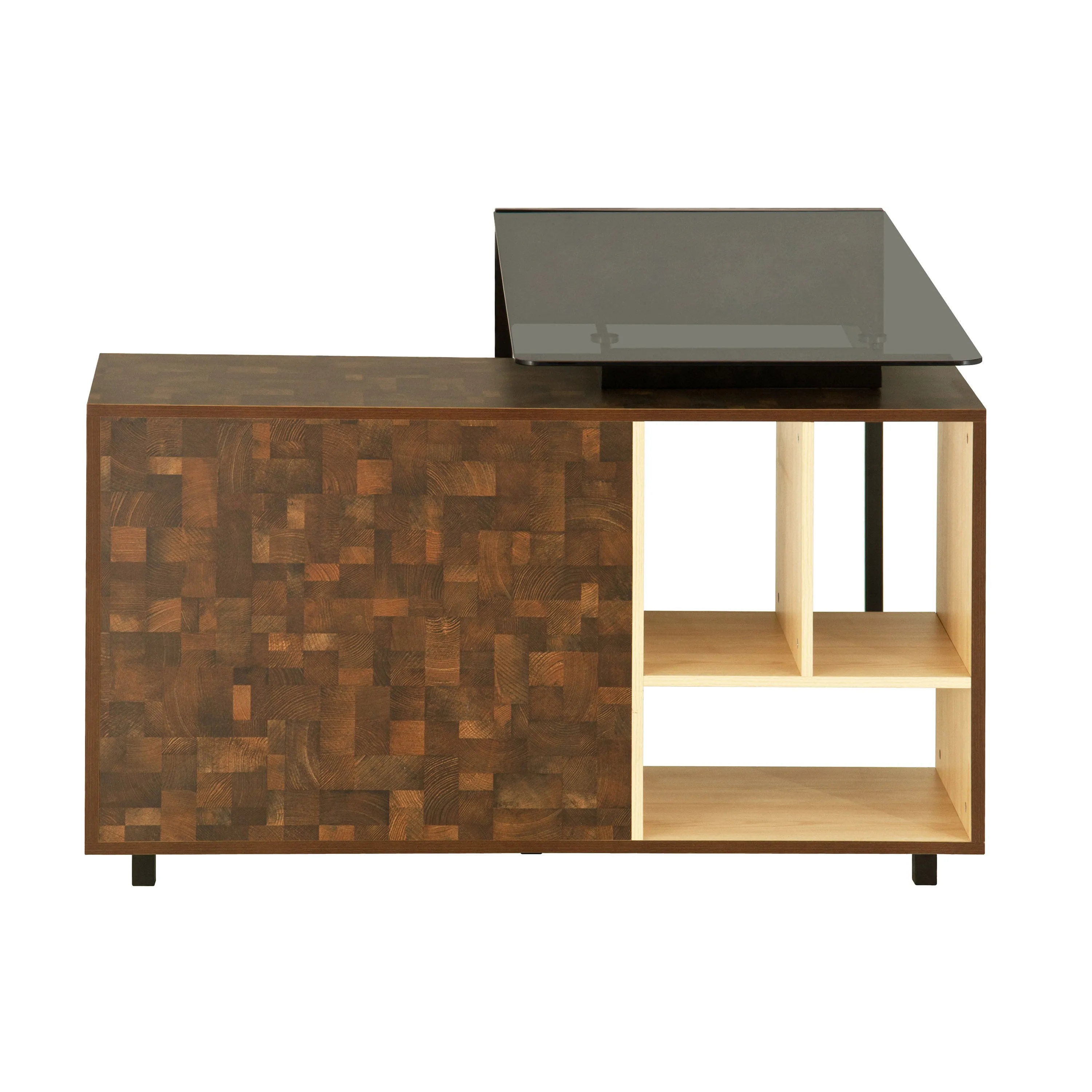 L-Shape Corner Desk with Multiple Storage