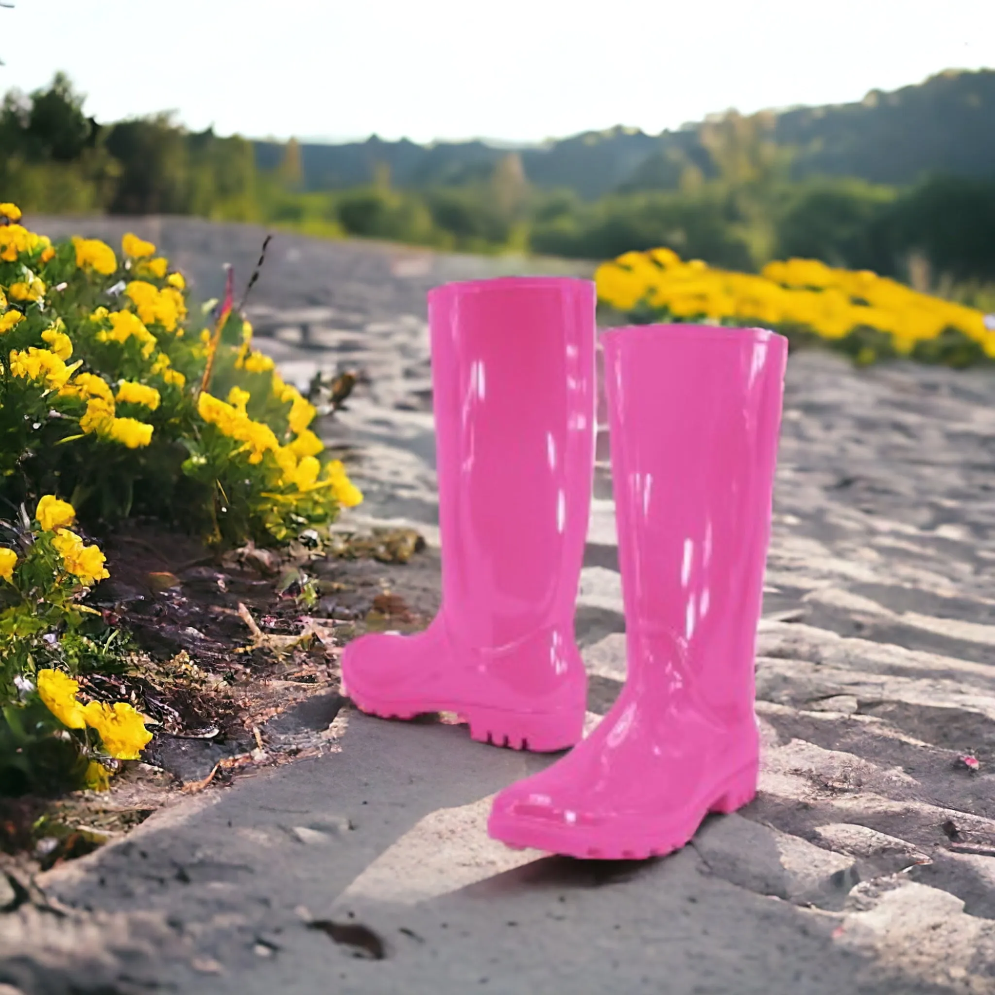 Ladies Size Super Soft Rubber Rain Boots