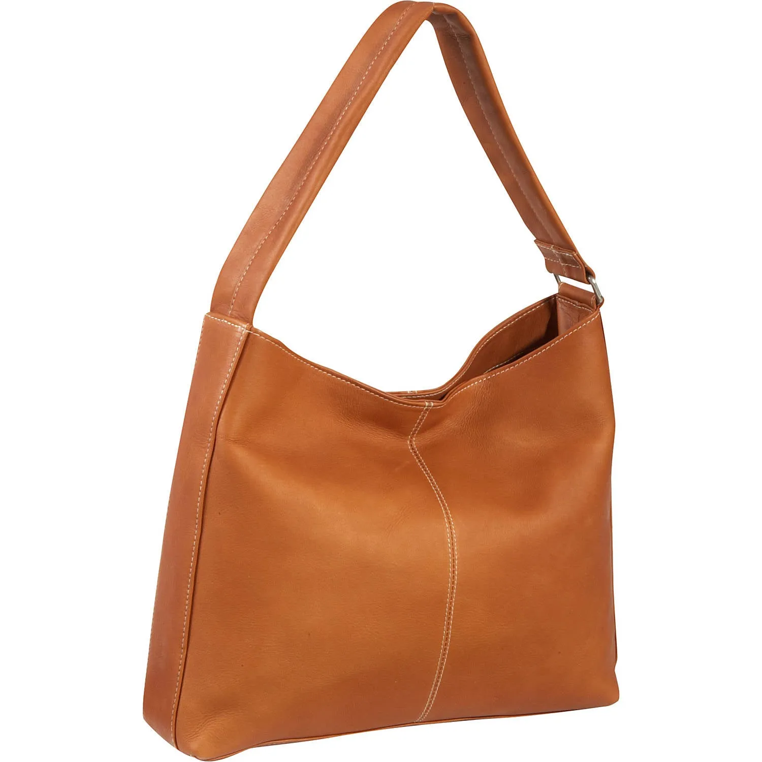 Le Donne Leather Shoulder Bag with Side Zip Pocket