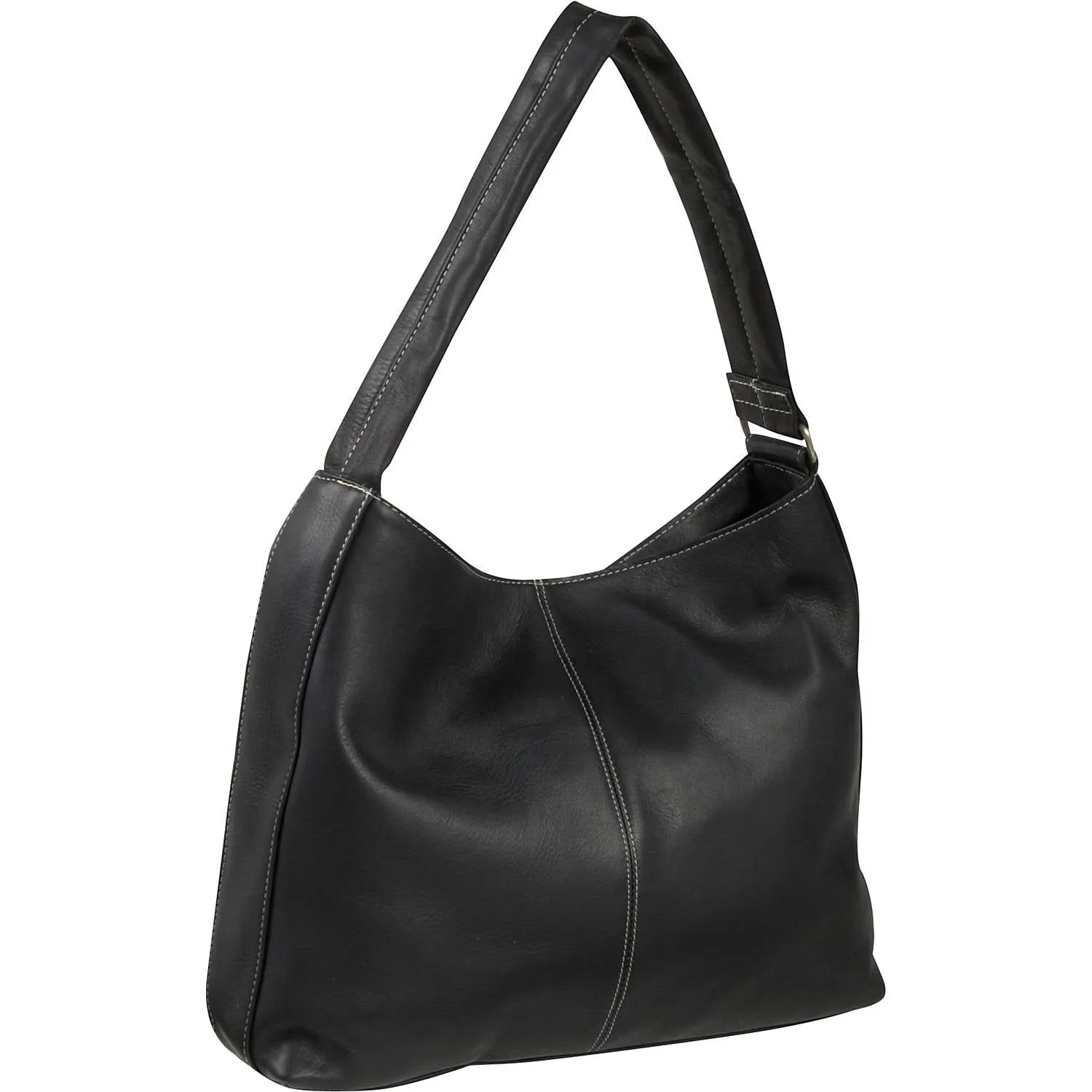 Le Donne Leather Shoulder Bag with Side Zip Pocket