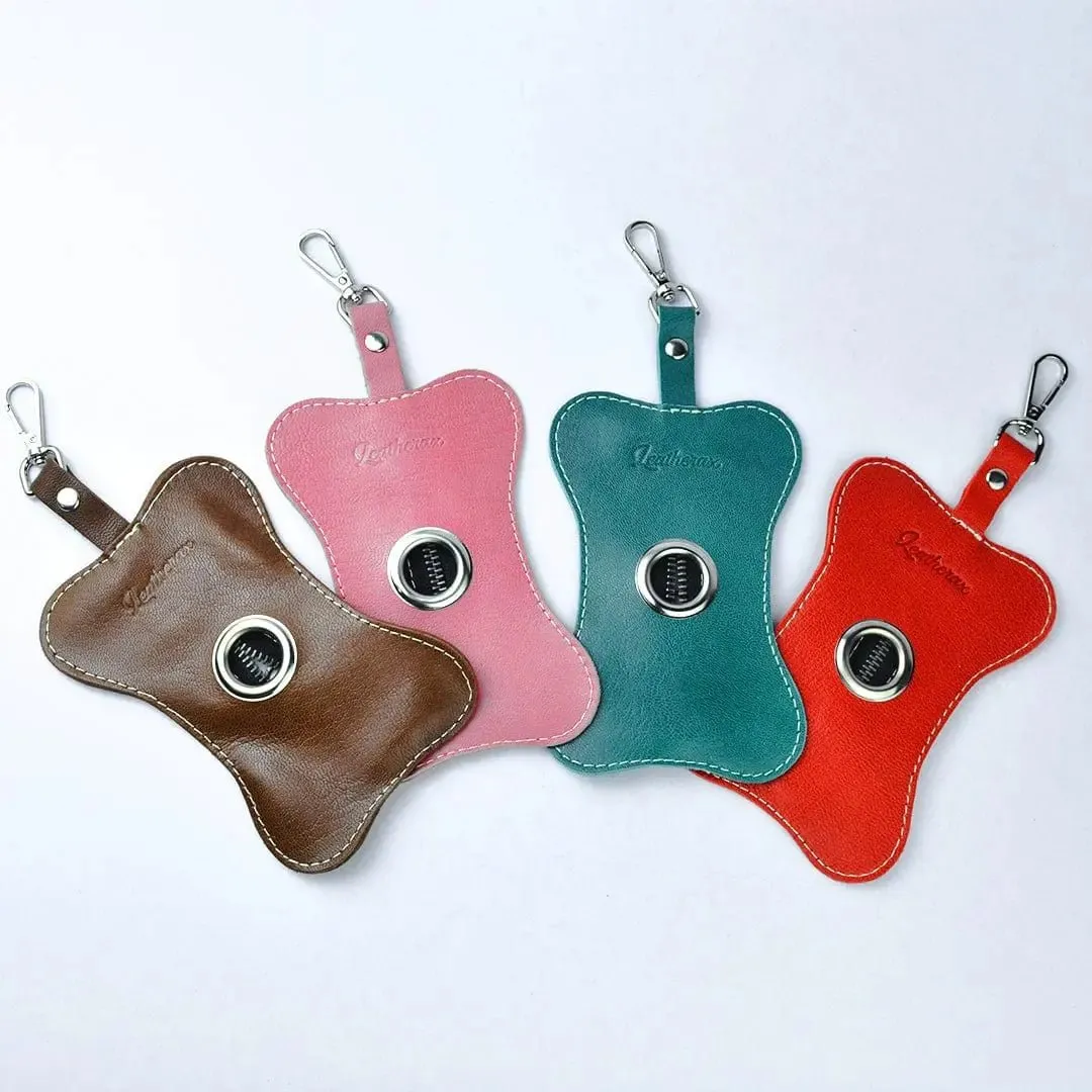 Leather Dog Poop Bag Holder