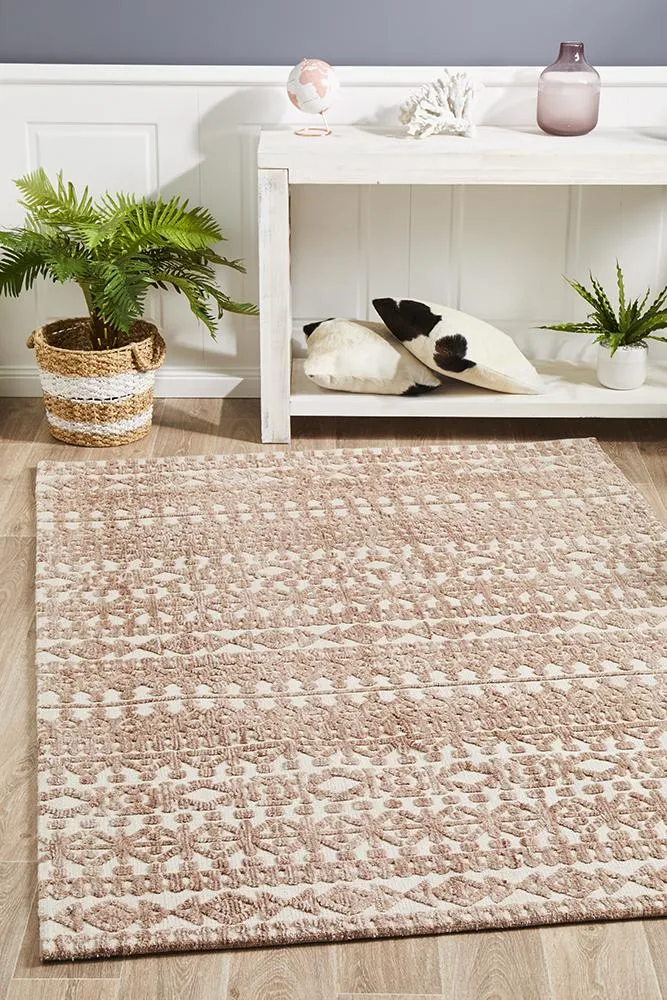 Levi Peach Ivory Rug 225cm x 155cm