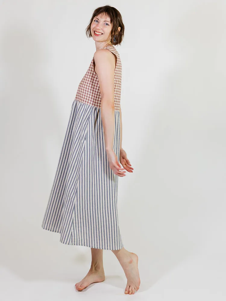 Lilah Dress - Gingham Stripe Mix