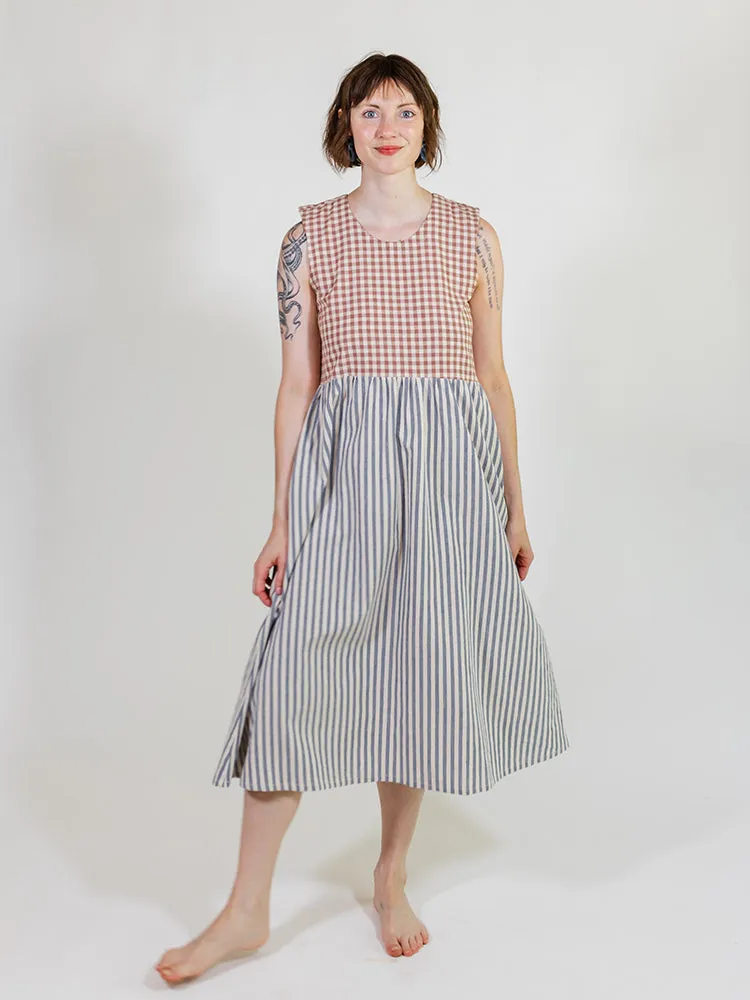 Lilah Dress - Gingham Stripe Mix