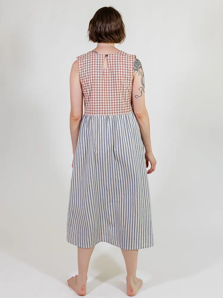 Lilah Dress - Gingham Stripe Mix