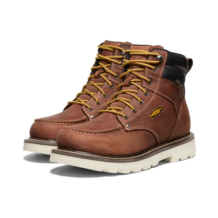 Men's Cincinnati 6" Waterproof 90° Heel Boot (Soft Toe)  |  Tuscan Red/Sandshell