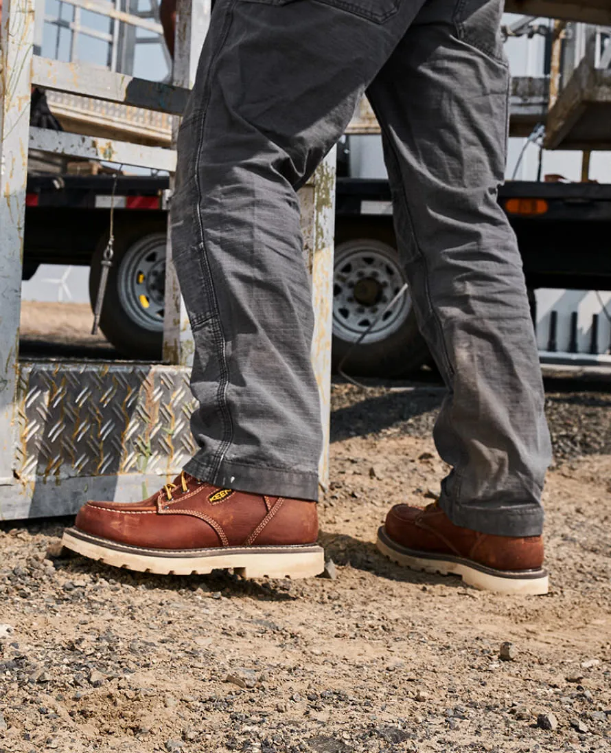 Men's Cincinnati 6" Waterproof 90° Heel Boot (Soft Toe)  |  Tuscan Red/Sandshell