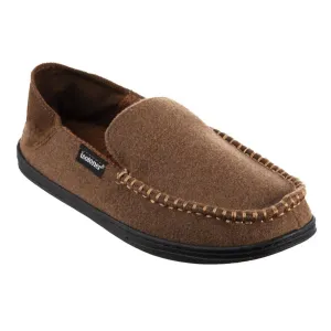 Men’s Grady Faux Wool Moccasin Slippers with Collapsible Heel