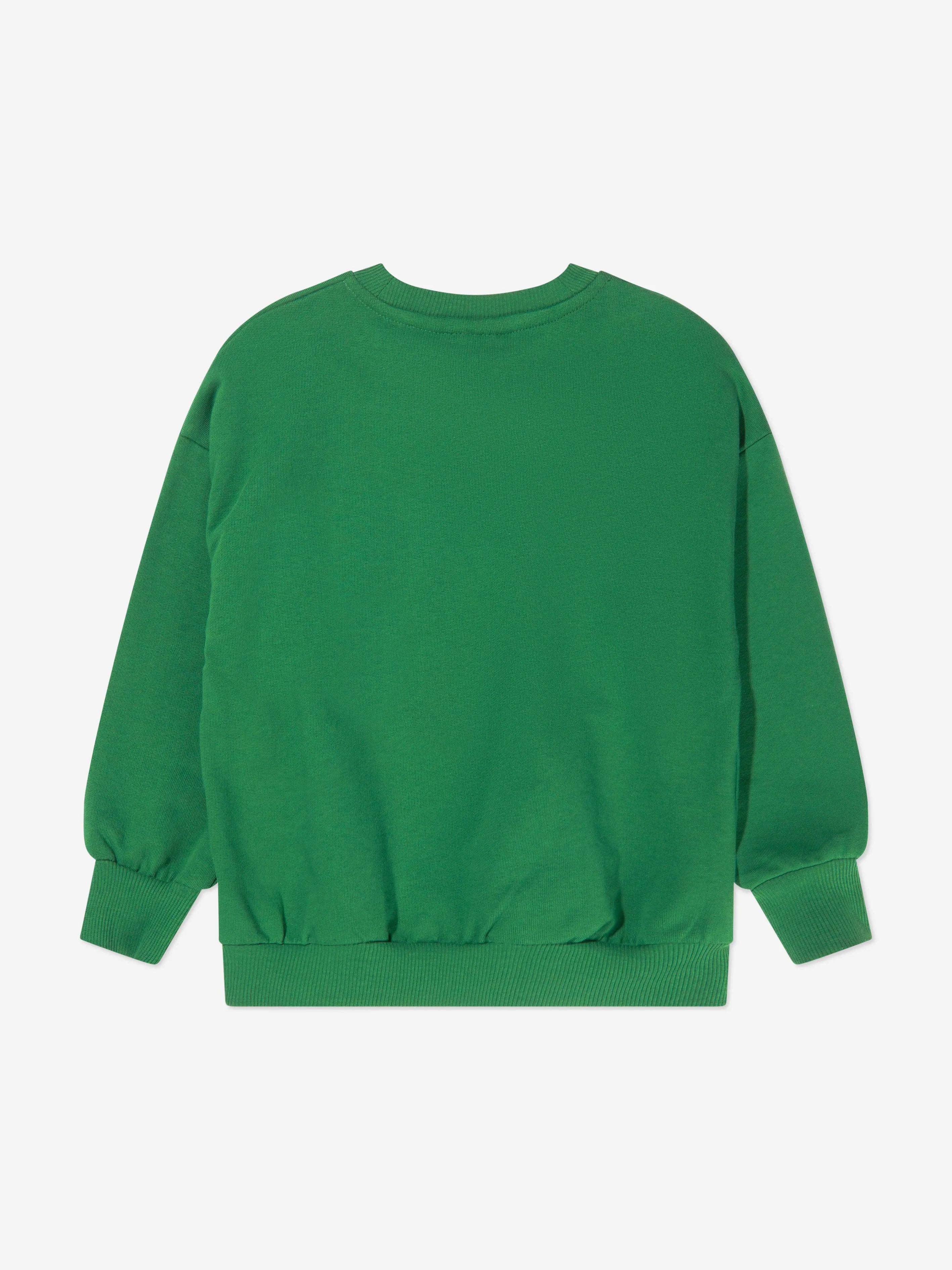 Mini Rodini Kids Organic Cotton Ritzratz Sweatshirt In Green