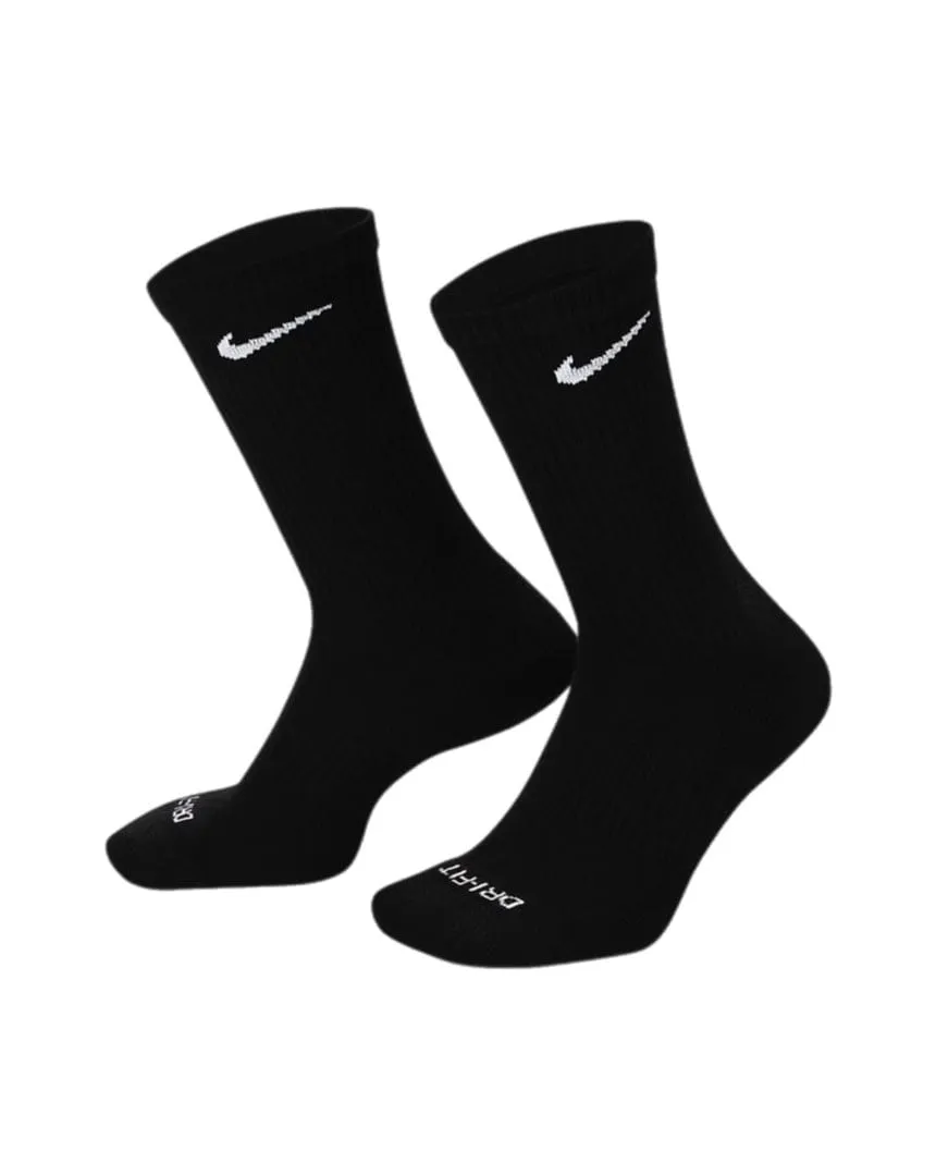 Nike Everyday Plus Cushioned Crew 3 Pack Socks - Black