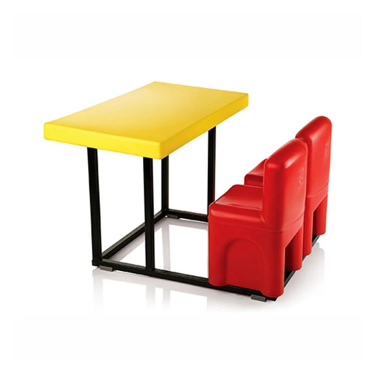 Ok Play Two For Joy, Table & Chair, Study Table, Perfect For Home And School, Yellow & Red, 2 to 4 Years