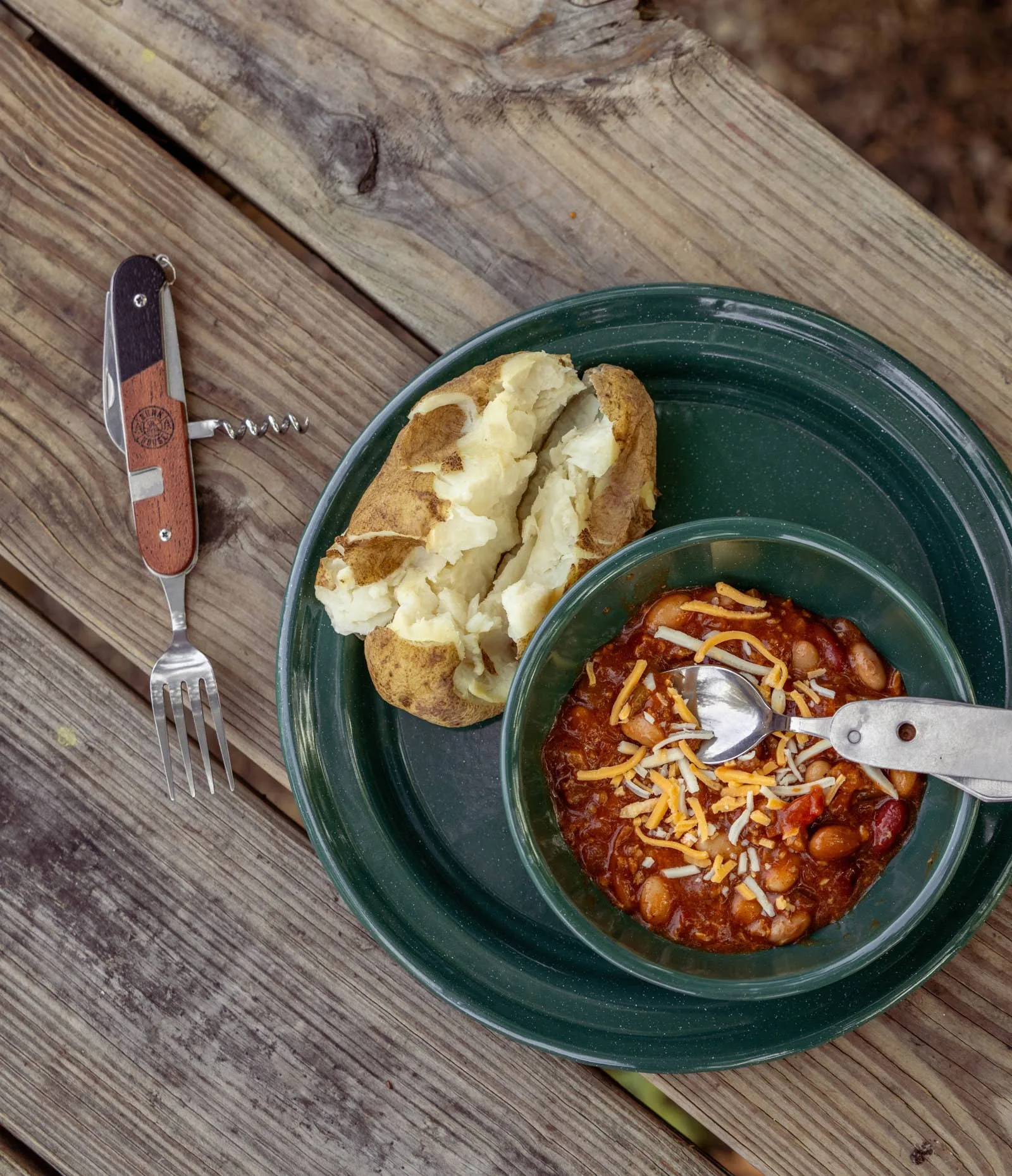 Pocket Fold-Out Camp Utensil