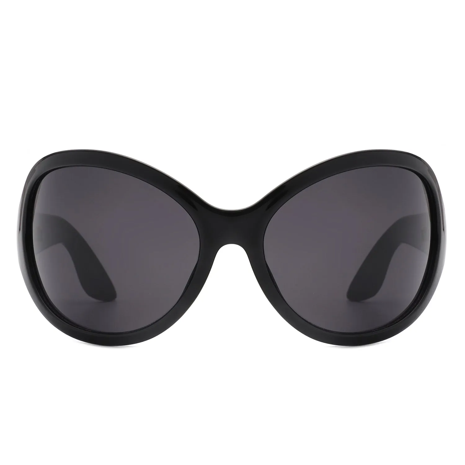 Quinlan - Oversized Round Wraparound Women's Sunglasses