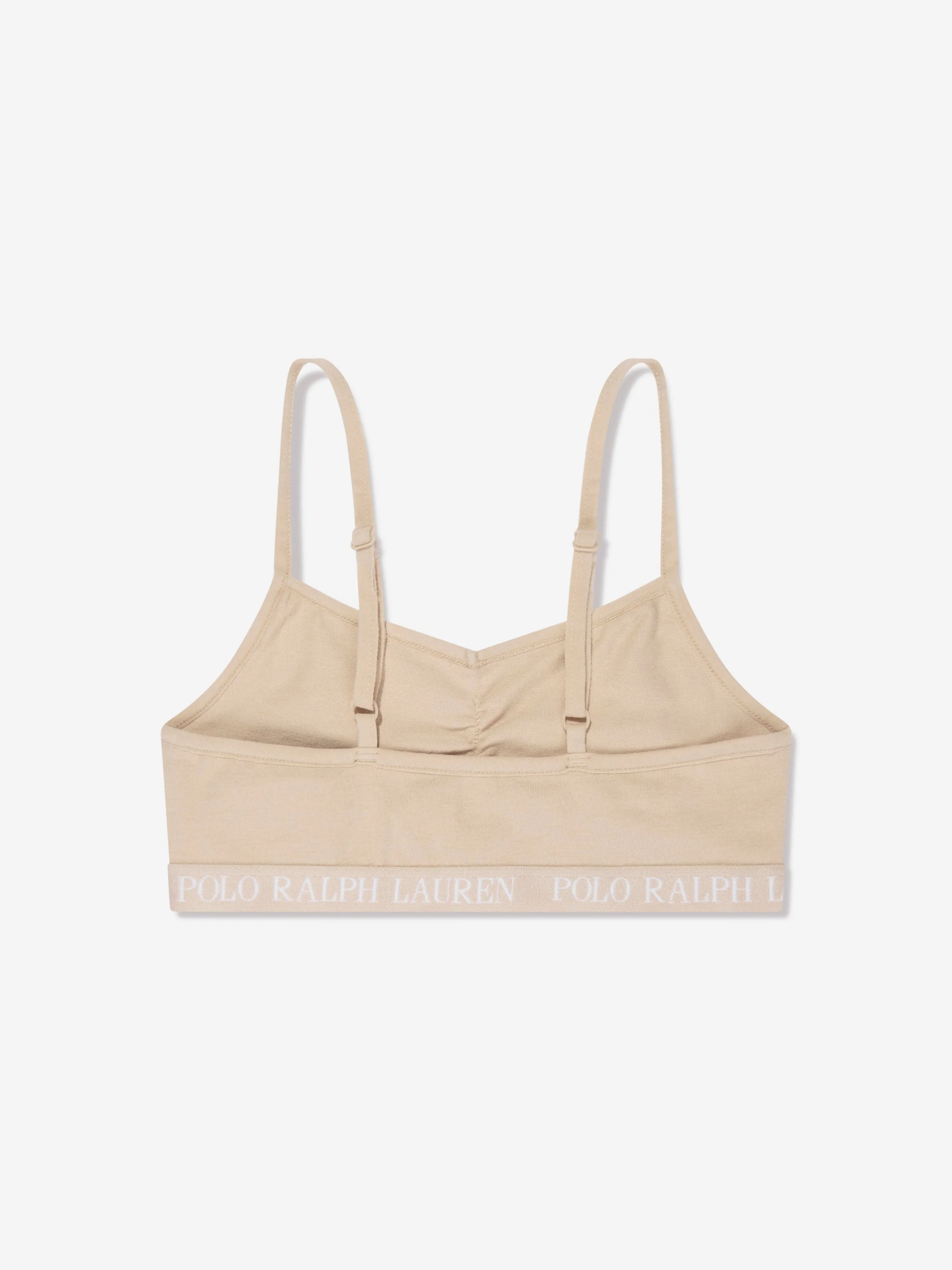 Ralph Lauren Girls 2 Pack Bralette Set in Cream