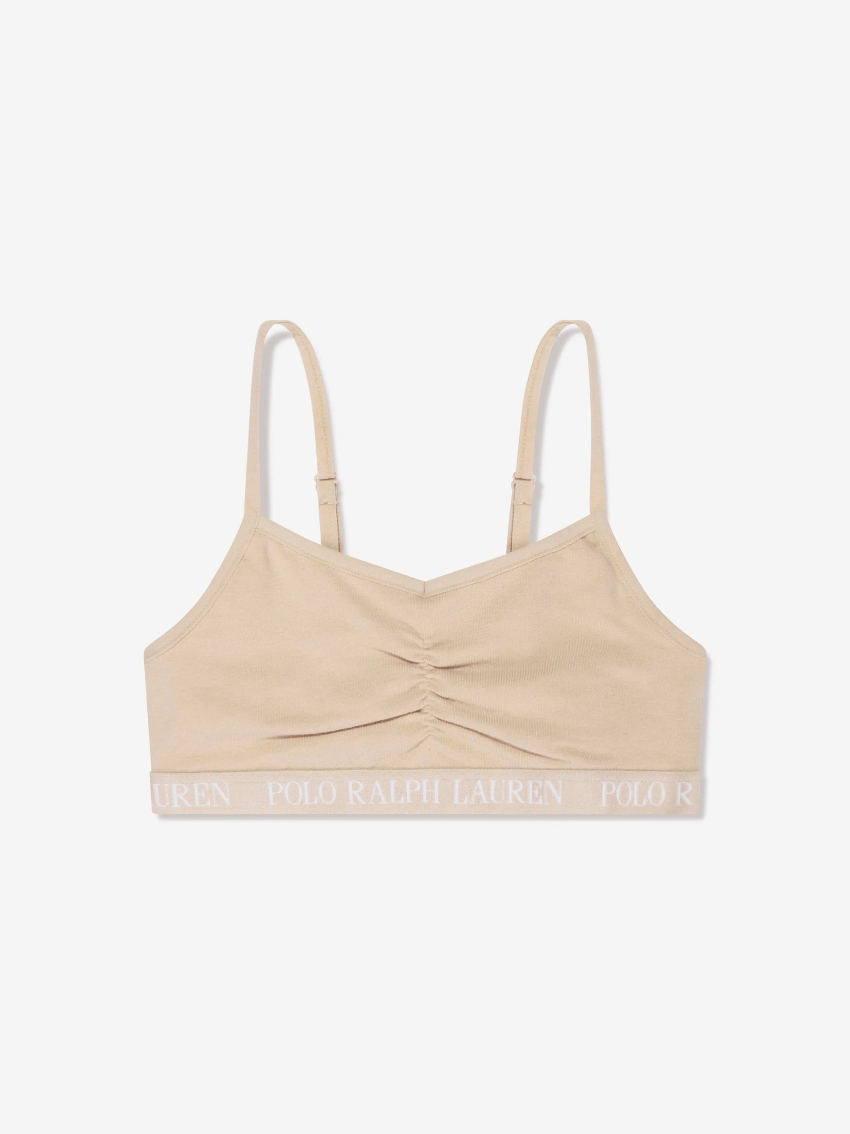 Ralph Lauren Girls 2 Pack Bralette Set in Cream